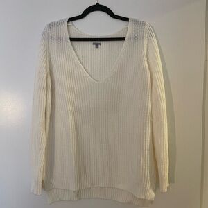 Cream V-Neck Sweater